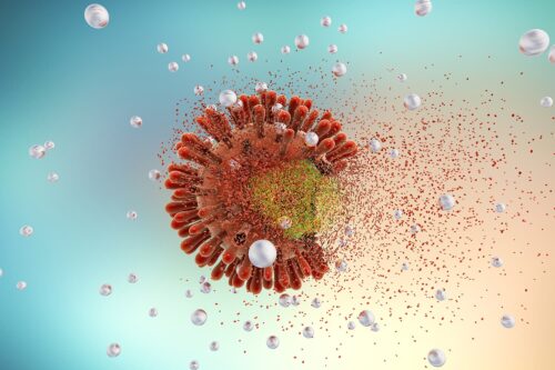 Vector of an HIV virus