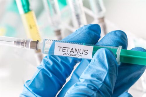 Tetanus vaccination.